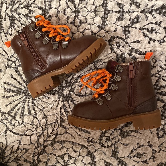 New Original Penguin NWOT Toddler Brown Outdoor Winter Fall Boots 6 - Picture 2 of 10